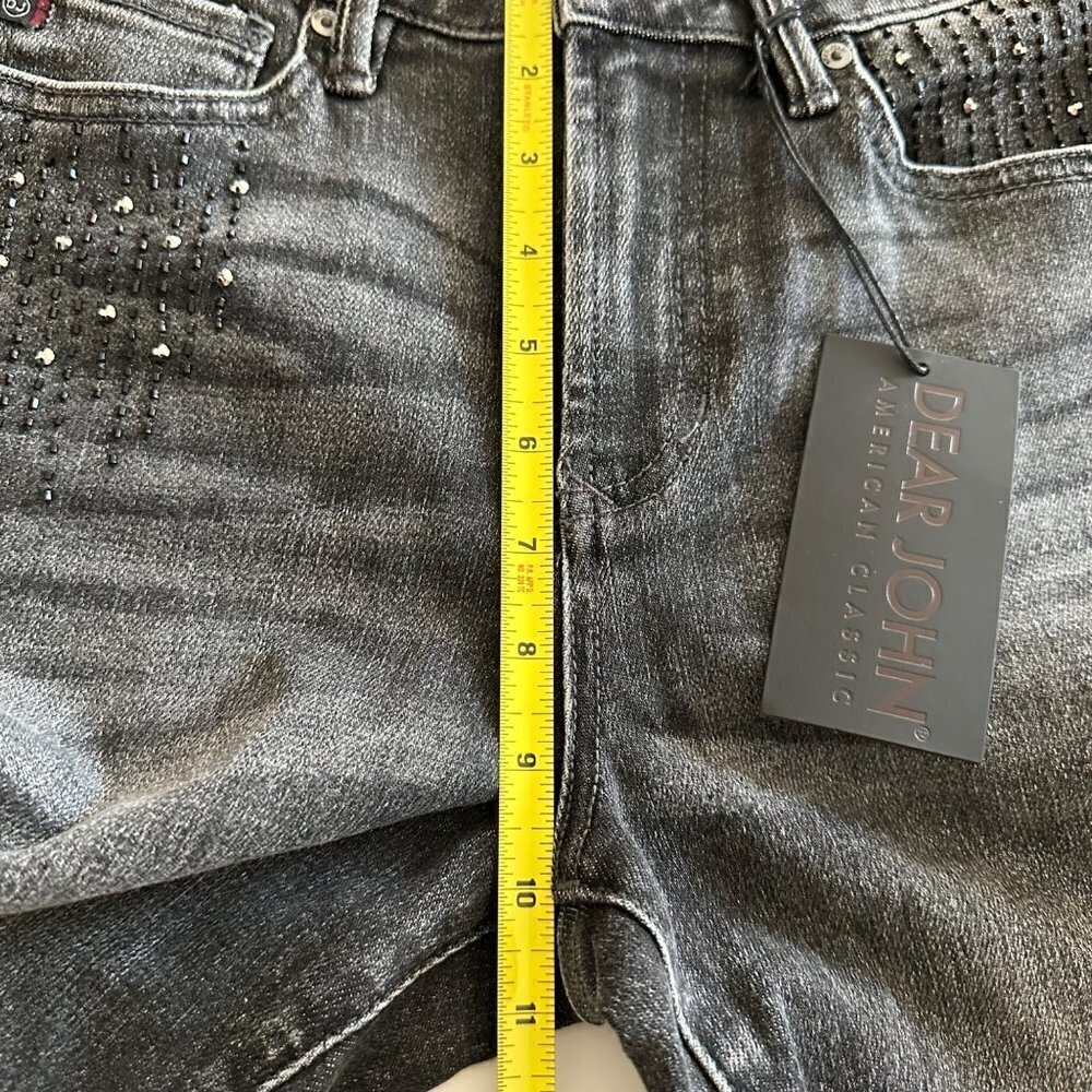 Dear John Denim Women's Olivia High Rise Skinny Jeans Cobble Size 25 With Sequin - Picture 7 of 10